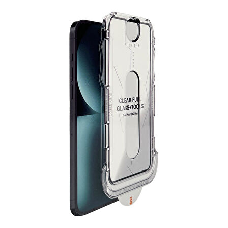 iPhone 17 Pro Kolay Uygulama Aparatlı Dust Proof Temperli Cam Ekran Koruyucu