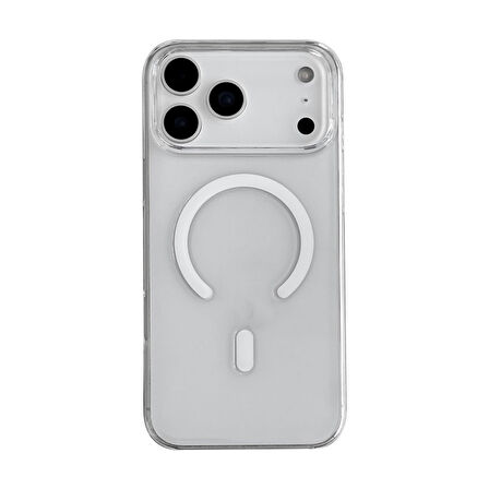 iPhone 17 Pro Magsafe Uyumlu Şeffaf Sert PC Kılıf