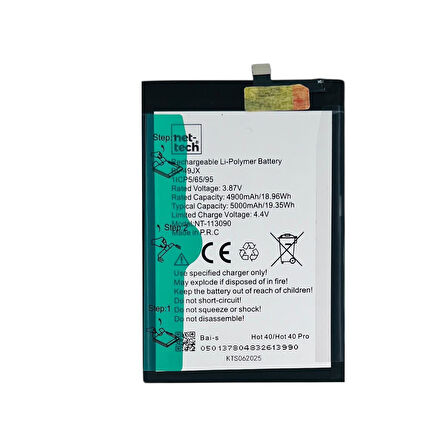 Teknonet İnfinix Hot 40 Uyumlu Nettech BL-49JX 5000 MAh Batarya NT-113090