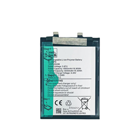 Teknonet İnfinix Note 30 Pro Uyumlu Nettech BL-49PX 5000 MAh Batarya NT-113085