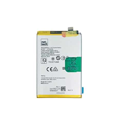 Teknonet Realme 10 Uyumlu Nettech BLP957 5000 MAh Batarya NT-113070
