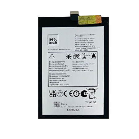 Teknonet Tcl 40 Se Uyumlu Nettech TLP049C8 5000 MAh Batarya NT-113065