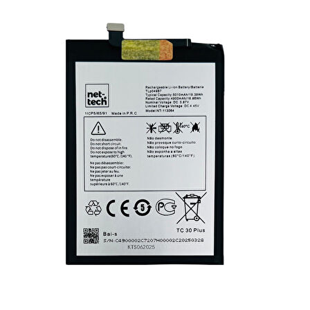 Teknonet Tcl 30 Plus Uyumlu Nettech TLP049B7 5000 MAh Batarya NT-113064