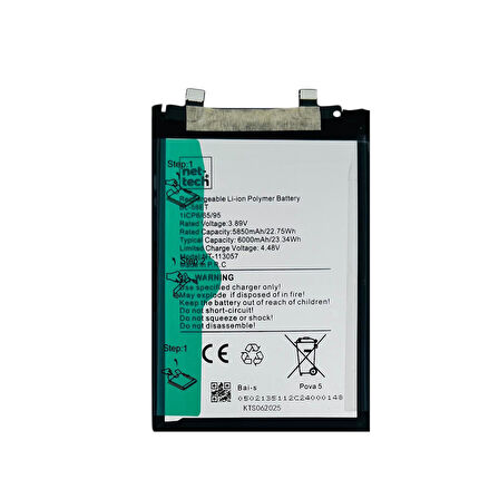 Teknonet Tecno Pova 5 Uyumlu Nettech 6000 MAh Batarya NT-113057