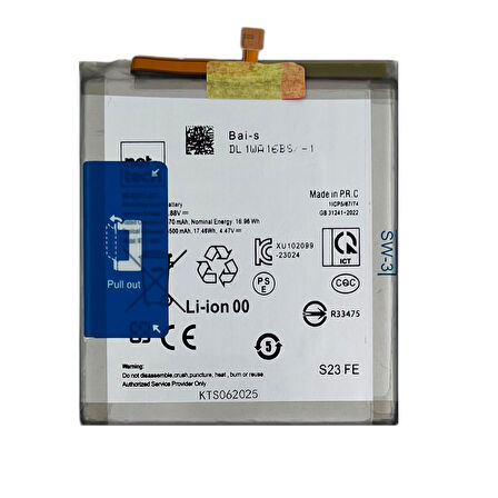Teknonet Samsung Galaxy S23 FE Uyumlu Nettech 4760 mAh Batarya NT-113021