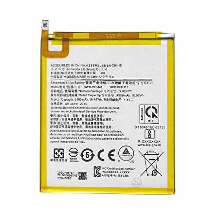 Teknonet Samsung Galaxy Tab A9 X110 Uyumlu Nettech 5100 mAh Batarya NT-113015