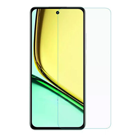 Realme 12 Uyumlu Şeffaf Temperli Cam Ekran Koruyucu