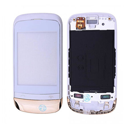 Teknonet Nokia C2-02 Uyumlu Dokunmatik Lens + Oca + Polarize + Çerçeve VR-9368