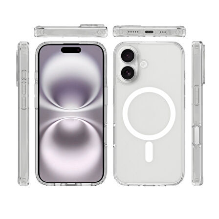 iPhone 16 Magsafe Uyumlu Kılıf | Kristal Şeffaflık & Güçlü Mıknatıs