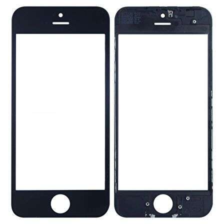 Teknonet Apple iPhone 5S Uyumlu Dokunmatik Lens + Oca + Çerçeve VR-2490