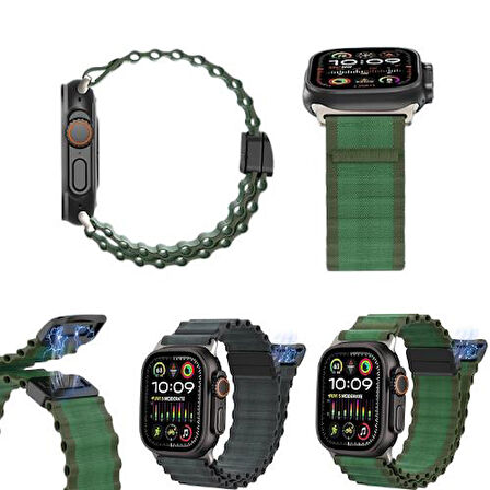 Nettech Apple Watch Series 10 46 mm Uyumlu Kumaş Kordon NT-112445