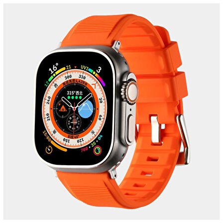 Nettech Apple Watch Seri 42/44 mm Uyumlu Silikon Kordon NT-112356