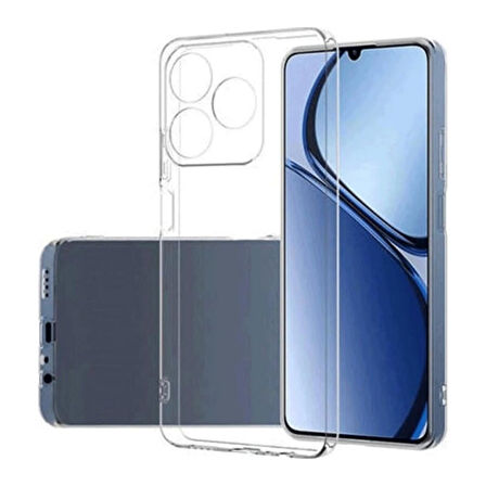 Realme C61 Lux Seri Kamera Korumalı Premium Şeffaf Silikon Kılıf