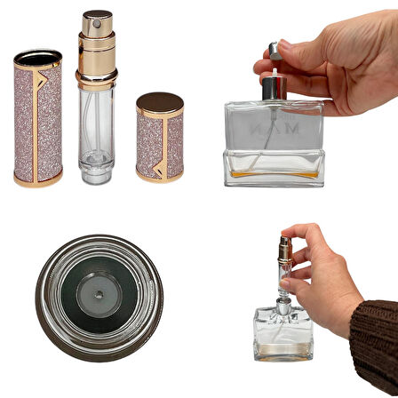 Nettech Simli Ev-Ofis-Okul Cep Tipi 5 ML Parfüm Şişesi NT-111763