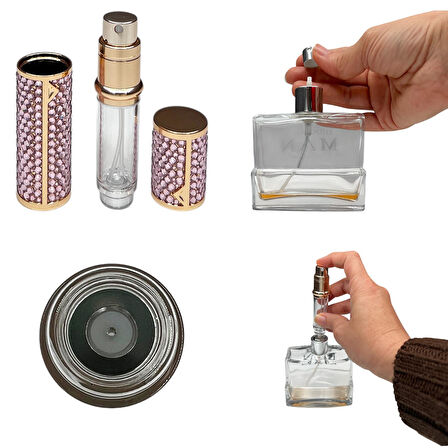 Nettech Taşlı Ev-Ofis-Okul Cep Tipi 5 ML Parfüm Şişesi NT-111762