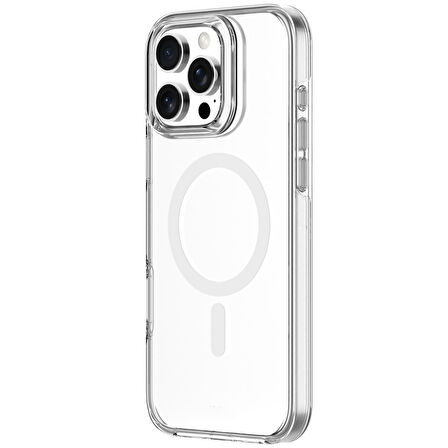 iPhone 16 Pro Max N-Series 061 Magsafe Uyumlu Şeffaf Manyetik Silikon Kılıf