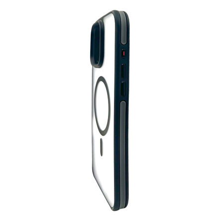 iPhone 16 N-Series 060 Magsafe Uyumlu Manyetik Silikon Kılıf (Siyah)