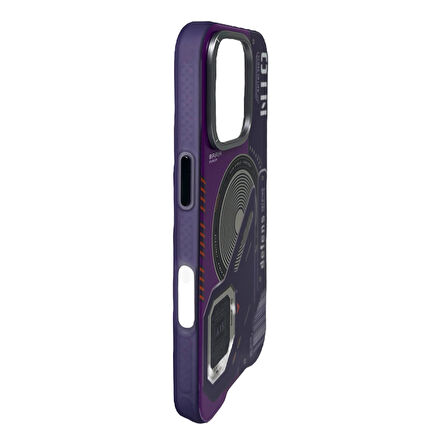 iPhone 16 Pro Max Uyumlu Nio Magsafe Matte Armor Kılıf (Mor)