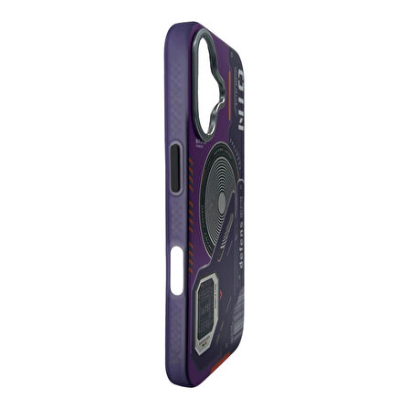 iPhone 16 Uyumlu Nio Magsafe Matte Armor Kılıf (Mor)