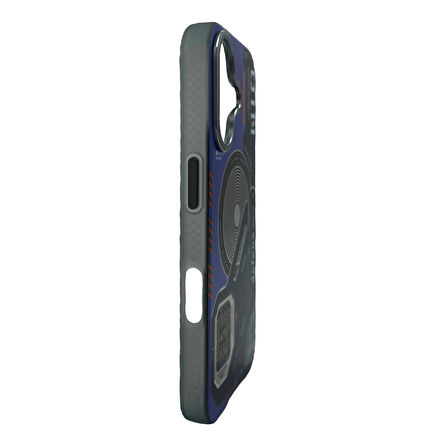 iPhone 16 Plus Uyumlu Nio Magsafe Matte Armor Kılıf (Mavi)