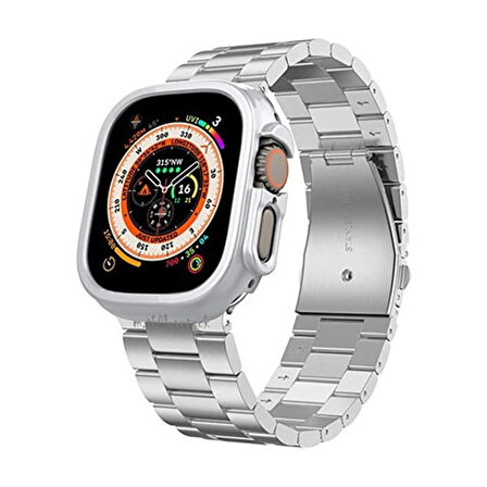 Nettech Apple Watch Ultra 49 mm Uyumlu Kasa Korumalı Kordon NT-110268