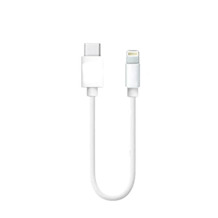 Nettech NT-29 Plastik 20 Cm Type-C To Lightning Şarj ve Data Kablosu (Beyaz)