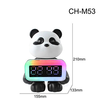 CH-M53 Panda Tasarım RGB LED Işıklı Kablosuz Bluetooth Hoparlör - Speaker