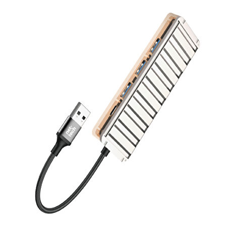 Nettech NT-OT010 5 in 1 USB To Type-c Dönüştürücü (Gri)