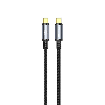 Nettech NT-DC49 USB3.2 20Gbps Plastik 100 Cm Type-C To Type-C Şarj ve Data Kablosu (Siyah)
