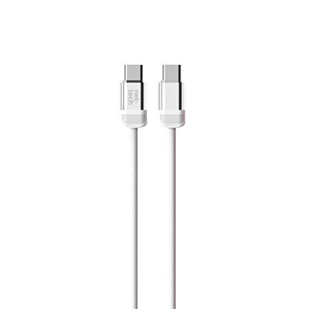 Nettech NT-DC47 60W Plastik 100 Cm Type-C To Type-C Şarj ve Data Kablosu (Beyaz)