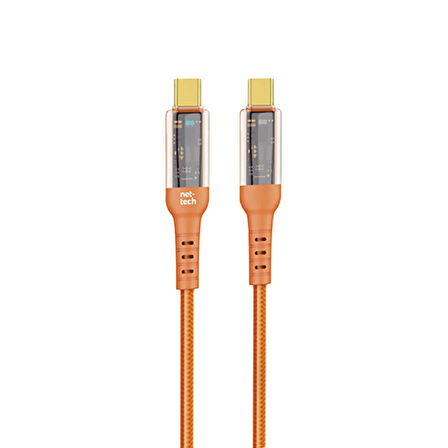 Nettech NT-DC36 60W Plastik 100 Cm Type-C To Type-C Şarj ve Data Kablosu NT-108305