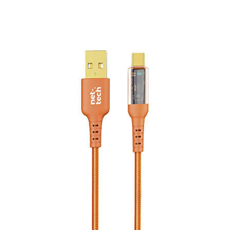 Nettech NT-DC34 Plastik 100 Cm Type-C Şarj ve Data Kablosu NT-108303