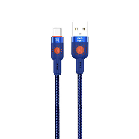 Nettech NT-DC31 18W Plastik 100 Cm Type-C Şarj ve Data Kablosu NT-108293