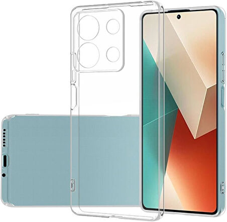 Xiaomi Redmi Note 13 Pro 4G Lux Seri Kamera Korumalı Premium Şeffaf Silikon Kılıf