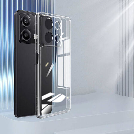 Xiaomi Redmi Note 13 4G Lux Seri Kamera Korumalı Premium Şeffaf Silikon Kılıf