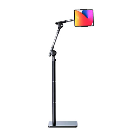 Rtako Ayaklı 360 Derece Ayarlanabilir Teleskopik Metal Telefon - Tablet Tutucu Stand 130-160 cm (Gri)