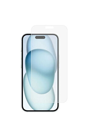 iPhone 15 Uyumlu Kılıf Dostu Cam Ekran Koruyucu - Şeffaf