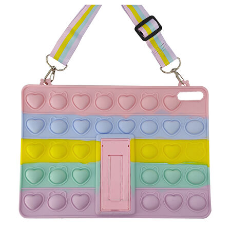 Huawei MatePad 11 Uyumlu Standlı Pop it Silikon Tablet Kılıfı