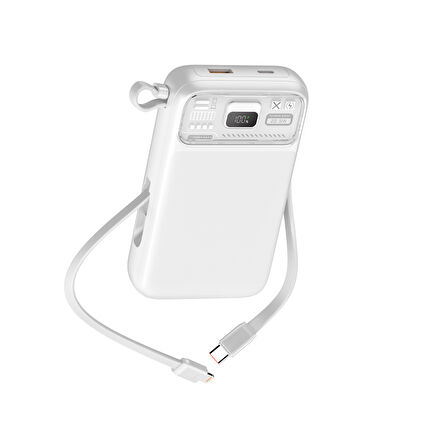 Nettech NT-PW35 PD 20W + 22.5W 15W 20000 MAh Taşınabilir Powerbank (Beyaz)