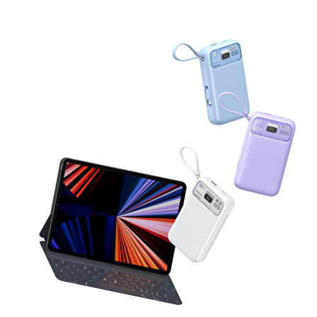 Nettech NT-PW34 20W + 15W PD 15W 10000 MAh Taşınabilir Powerbank (Mavi)