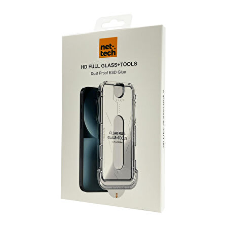 iPhone 12 Pro Max Kolay Uygulama Aparatlı Dust Proof Temperli Cam Ekran Koruyucu (Siyah)