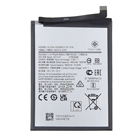 Teknonet Samsung Galaxy A22 5G Uyumlu Nettech 4900 mAh Batarya NT-104087