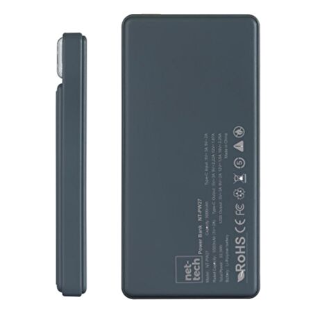 Nettech NT-P W27 9000 mAh Hızlı Şarj Powerbank