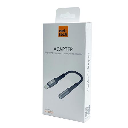 Nettech NT-OT01 Lightning To Aux 3.5mm Jack Dönüştürücü