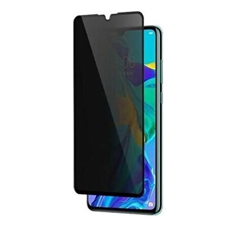 Realme C11 4G Uyumlu Privacy Ön Koruma Hayalet Seramik Nano Ekran Koruyucu (Siyah)