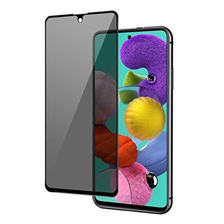 Samsung Galaxy A32 Uyumlu Privacy Ön Koruma Hayalet Seramik Nano Ekran Koruyucu (Siyah)