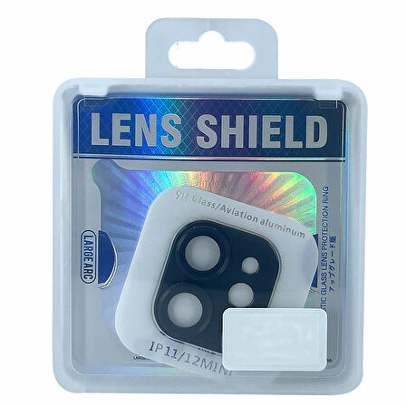 iPhone 14 / 14 Plus Uyumlu Metalik Seri Kamera Lens Koruyucu (Gri)