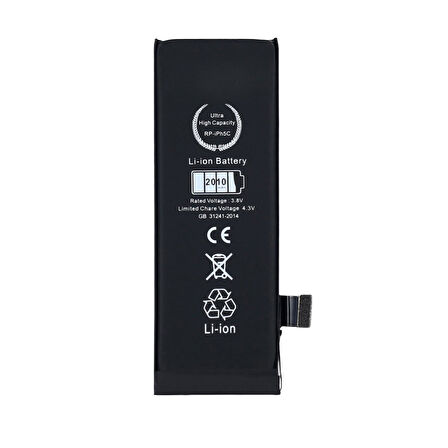 Teknonet Apple iPhone 5C Uyumlu RealPower Güçlendirilmiş 2000 MAh Batarya NT-96066