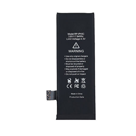 Teknonet Apple iPhone 5C Uyumlu RealPower Güçlendirilmiş 2000 MAh Batarya NT-96066