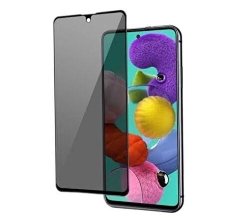 Samsung Galaxy A70 Uyumlu Privacy Ön Koruma Hayalet Seramik Nano Ekran Koruyucu (Siyah)